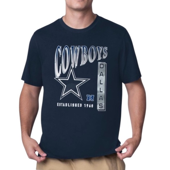 DALLAS COWBOYS Blue Short Sleeve T-shirt sz S NFL G-III Carl Banks Cotton Blend - Picture 1 of 10